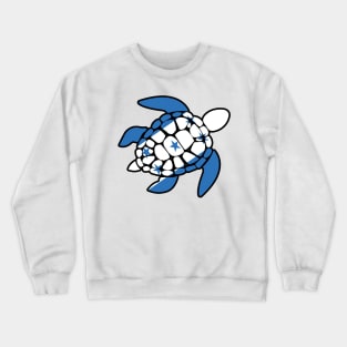 Sea Turtle Honduras Flag Plastic Free Save The Sea Colorful Turtles Caribbean Crewneck Sweatshirt